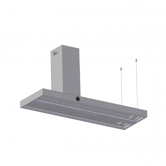 AIRFORCE Vis Boxy Island L IX/A/180 180cm Inox Απορροφητήρας Εντοιχιζόμενος Νησίδα